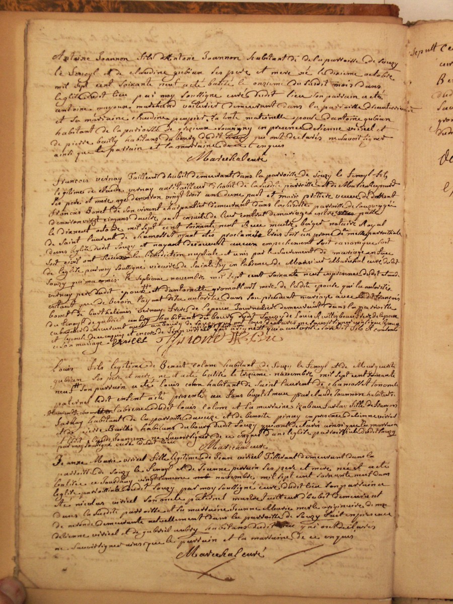 Page du registre